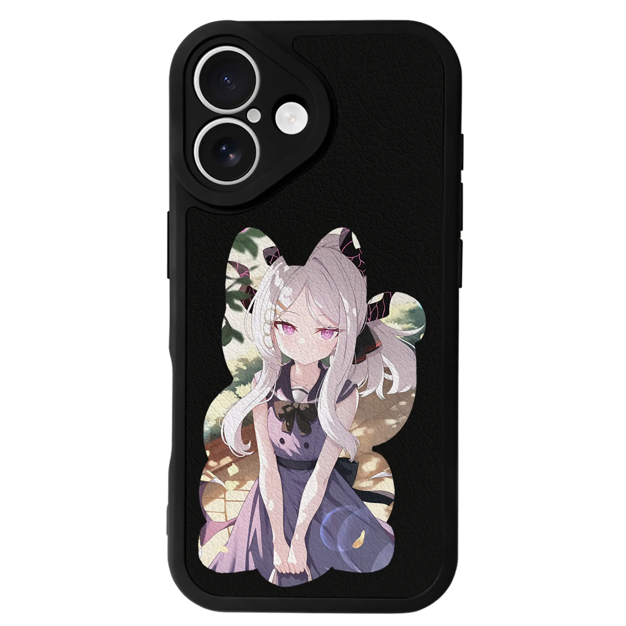 ブルーアーカイブ グッズ 空崎ヒナ - IPhone 16シリーズ対応 ・ シリコンスマホケース ・ レザー調 ・ 高精度フィット ・ 耐衝撃 ・ ワイヤレス充電対応 ・ 精密カット